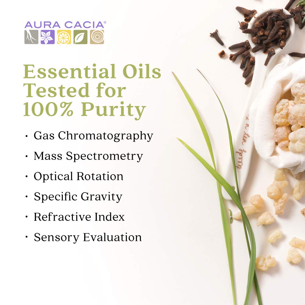 Aura Cacia 100% Pure Peppermint Essential Oil | GC/MS Tested for Purity - Katz Beauty
