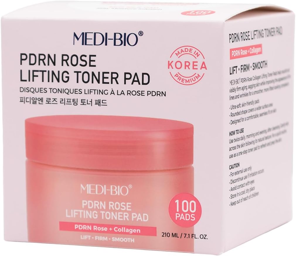 Medi-Bio PDRN Rose Collagen Lifting Toner Pad 100 Pcs