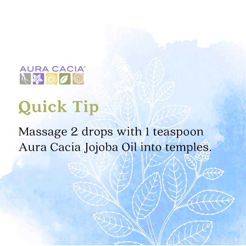 Aura Cacia 100% Pure Peppermint Essential Oil | GC/MS Tested for Purity - Katz Beauty
