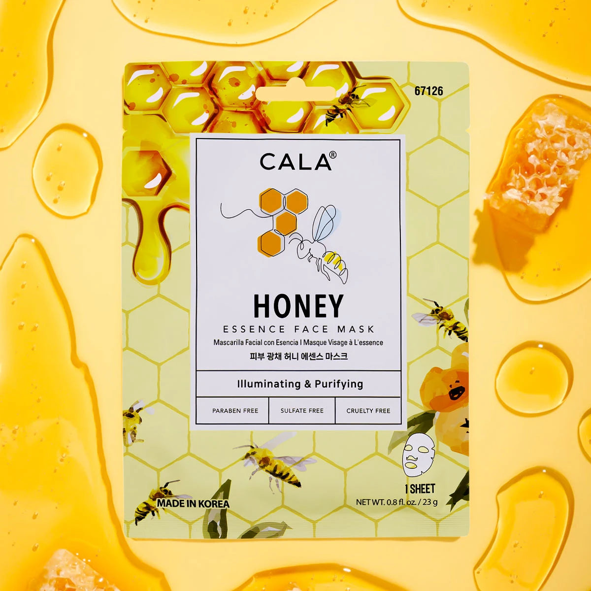 Cala Illuminating Essence Facial Mask: Honey (10 pks)