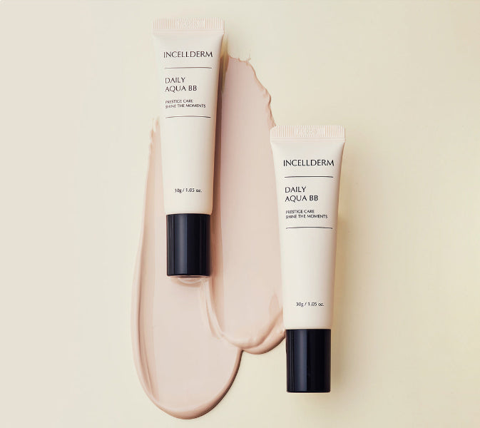 Close-up of BB cream blending into skin, showcasing natural coverage and glow.