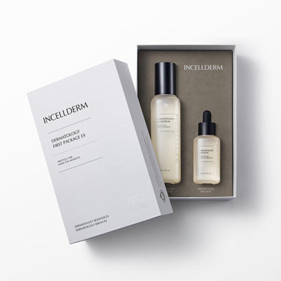 Incellderm Dermatology First Package EX with Booster, Serum, and Cream for radiant skin