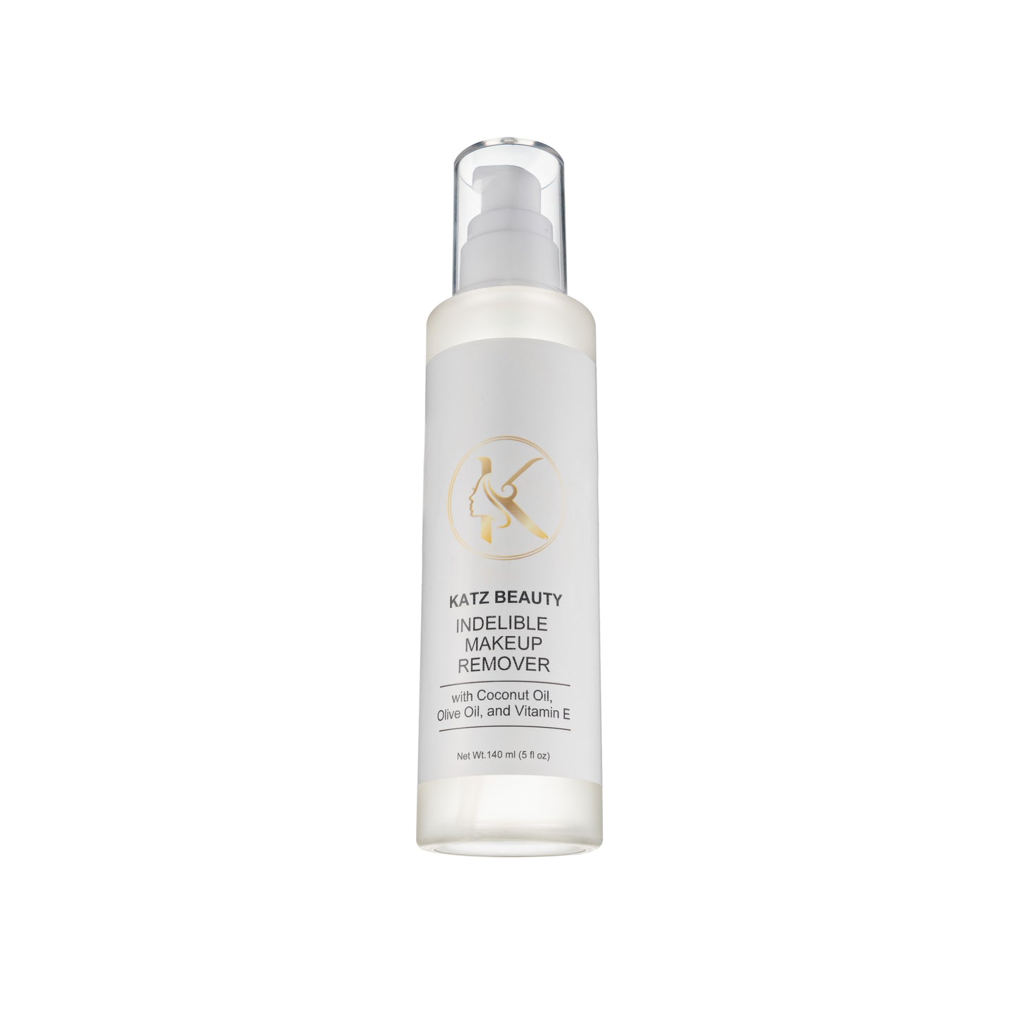 Katz Beauty Indelible Makeup Remover, 5 fl oz, With Coconut Oil, Olive Oil and Vitamin E
