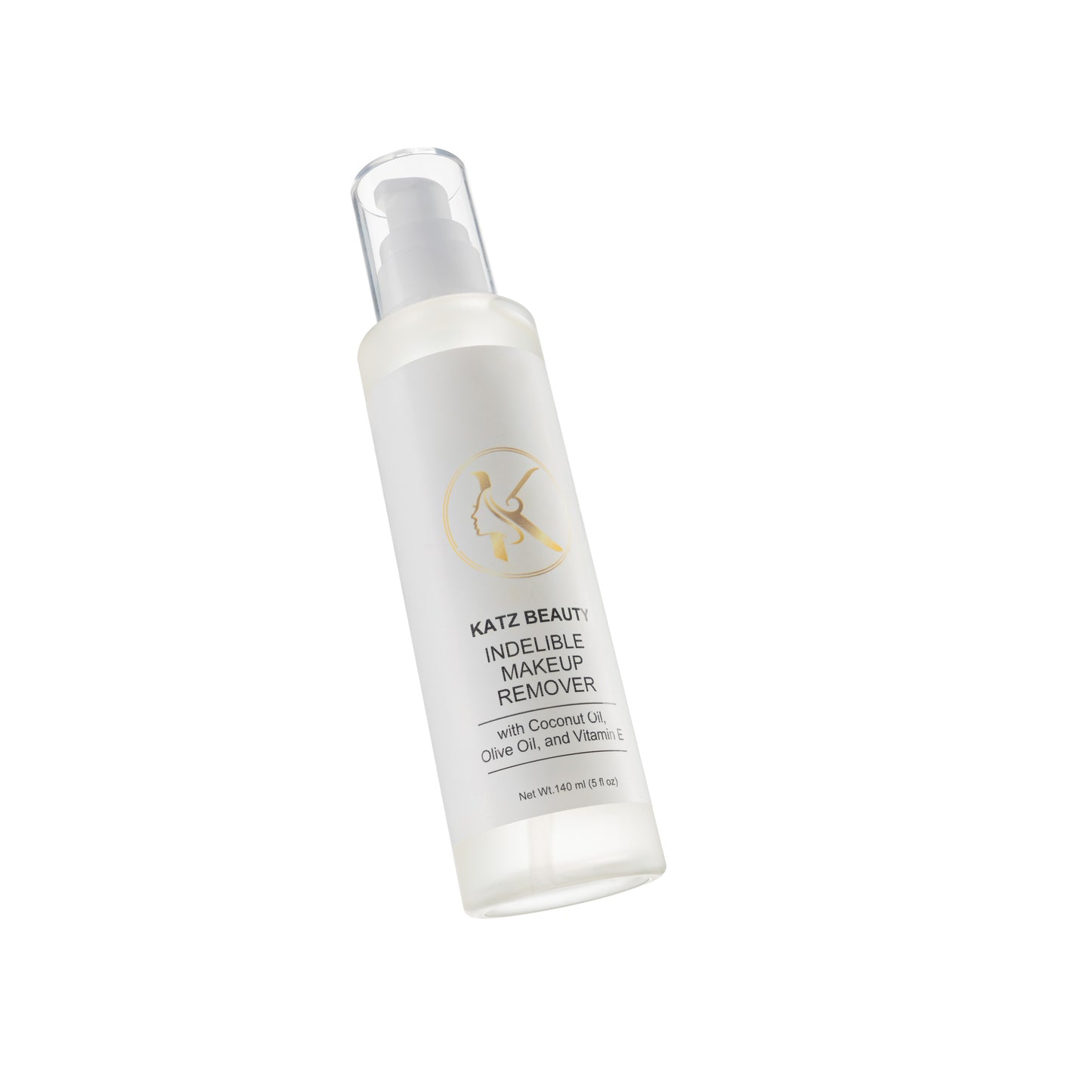 Katz Beauty Indelible Makeup Remover, 5 fl oz, With Coconut Oil, Olive Oil and Vitamin E