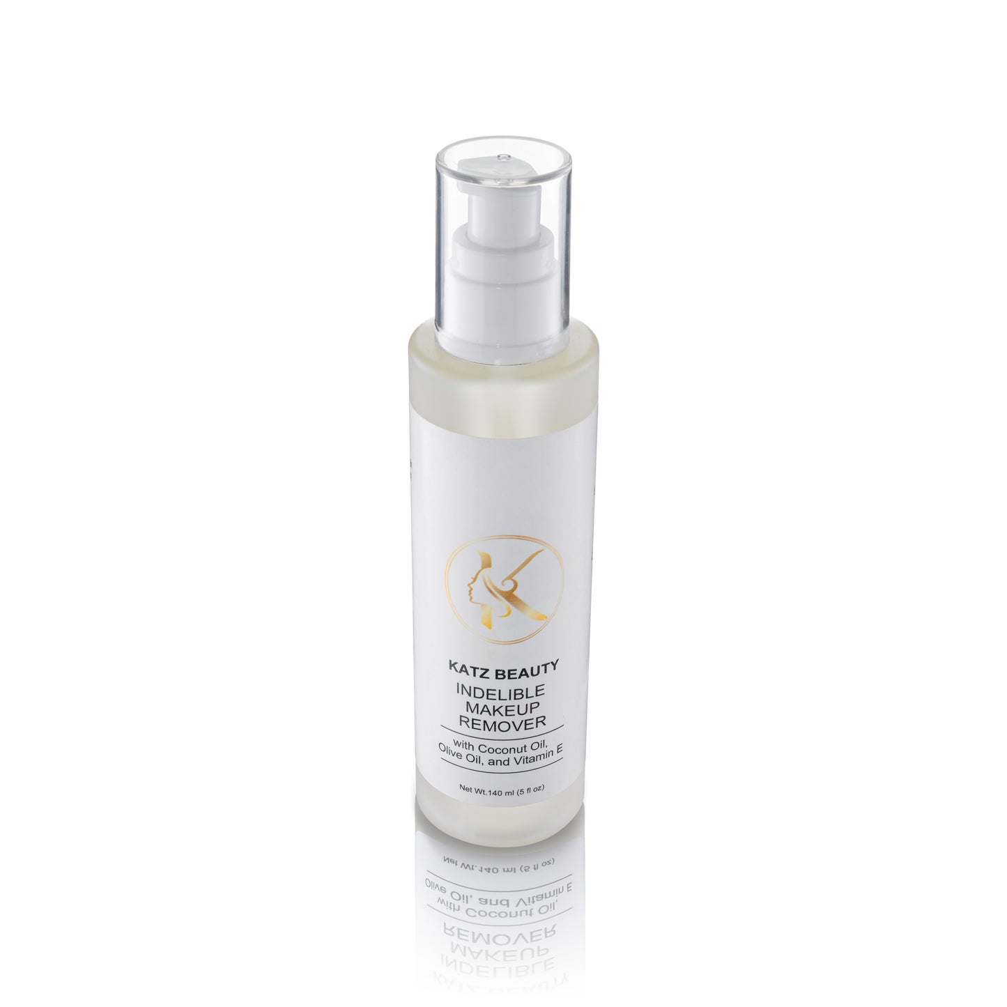 Katz Beauty Indelible Makeup Remover, 5 fl oz, With Coconut Oil, Olive Oil and Vitamin E