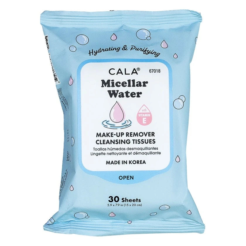 CALA Makeup Remover Cleansing Tissues: Micellar water (30 Sheets)