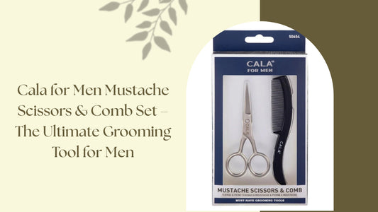 Cala for Men Mustache Scissors & Comb Set