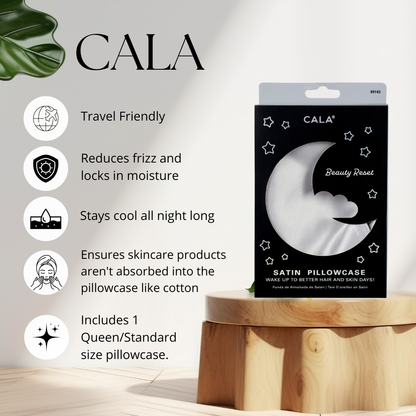 CALA SATIN PILLOWCASE (SILVER)