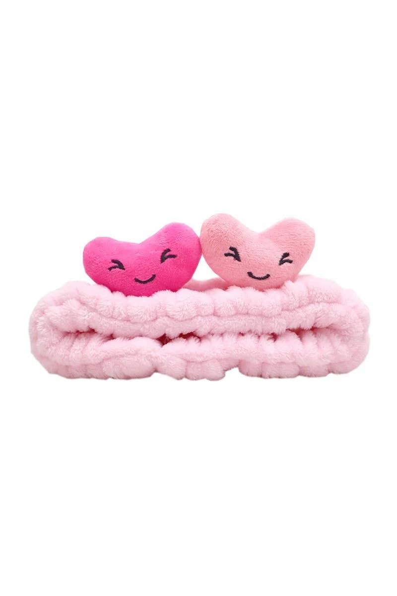 CALA Plush Headband, Pink Heart