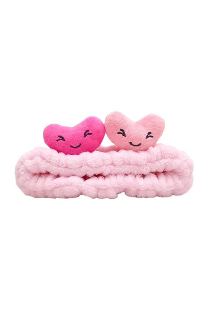 CALA Plush Headband, Pink Heart