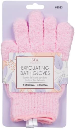CALA EXFOLIATING BATH GLOVES: PINK