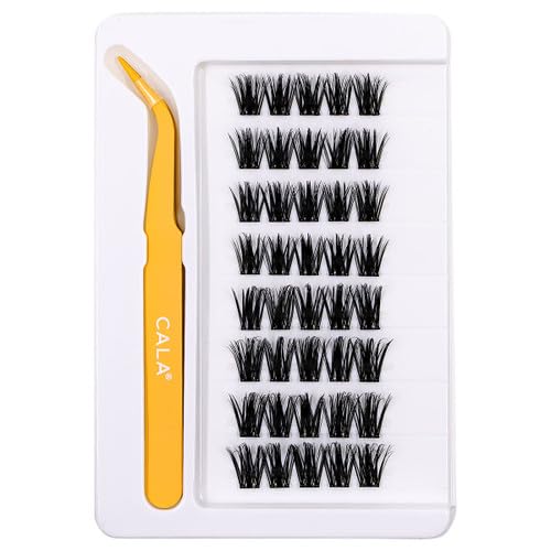 CALA Glam & Go Tad More Glam Pre-Glued Lash Extensions, No Glue Needed, 14mm & 16mm, 40 Pieces
