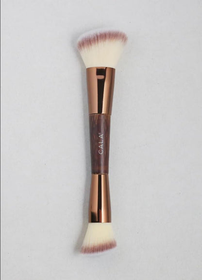CALA BAMBOO DOUBLE ENDED CONTOUR & BRONZER BRUSH