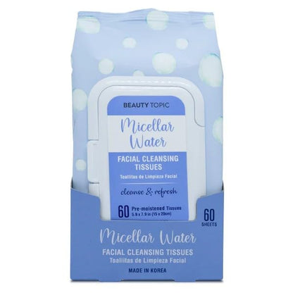 Beauty Topic Micellar Water Facial Cleansing Tissues, 60 Sheets