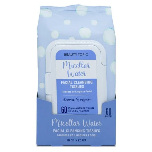 Beauty Topic Micellar Water Facial Cleansing Tissues, 60 Sheets