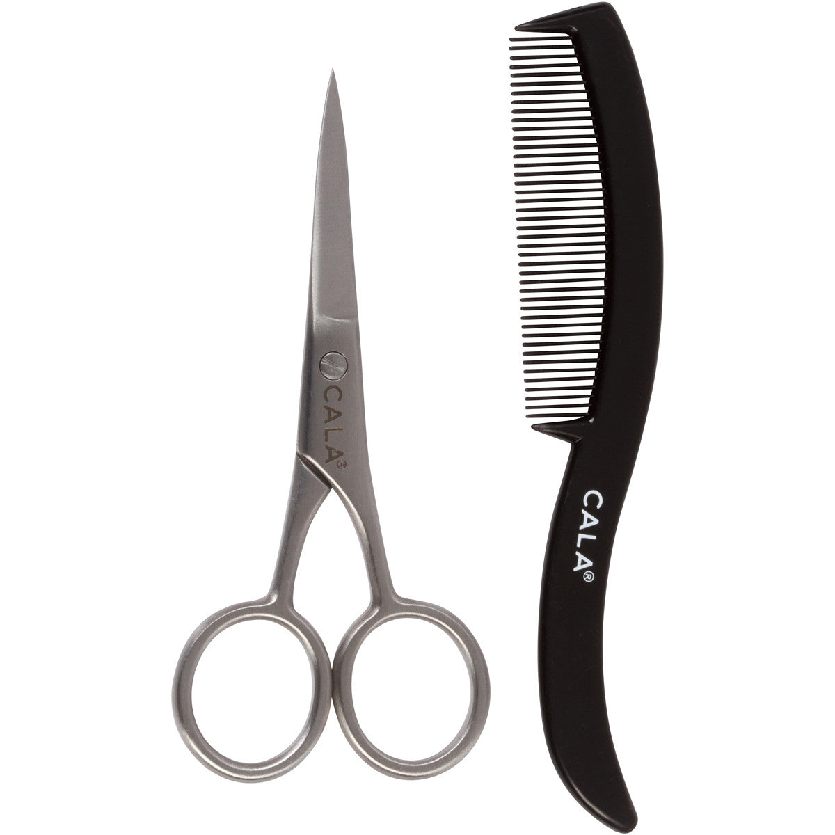 CALA for Men Mustache Scissors & Comb Set