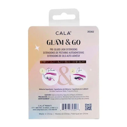 CALA Glam & Go Pre-Glued Lash Extensions, 40 Pieces