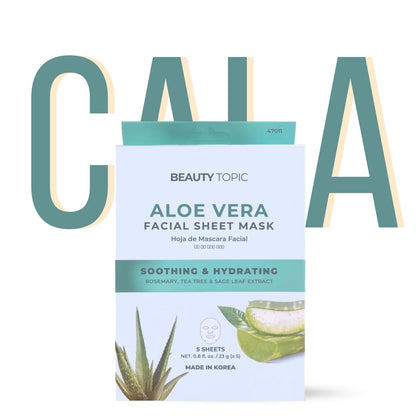 Beauty Topic Aloe Vera Facial Sheet Mask, 5 Sheets