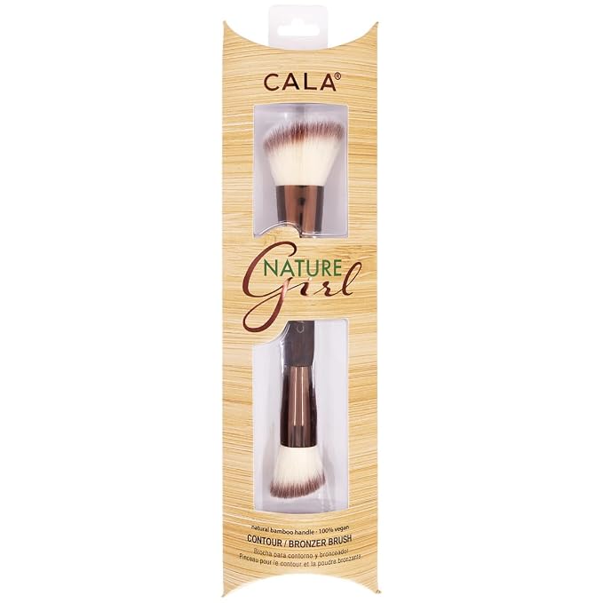 CALA BAMBOO DOUBLE ENDED CONTOUR & BRONZER BRUSH