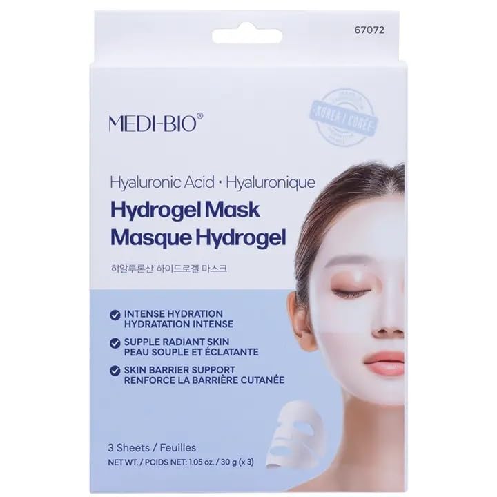 Cala MEDI-BIO Hyaluronic Acid Hydrogel Mask, 3 Sheets