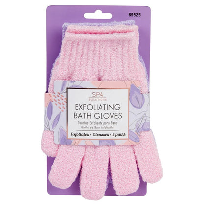 CALA EXFOLIATING Bath Gloves: PNK/LAV