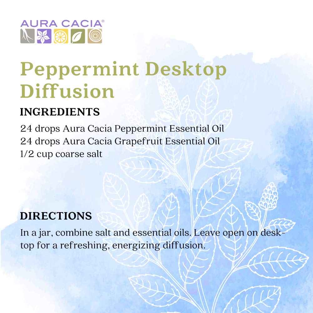 Aura Cacia 100% Pure Peppermint Essential Oil | GC/MS Tested for Purity