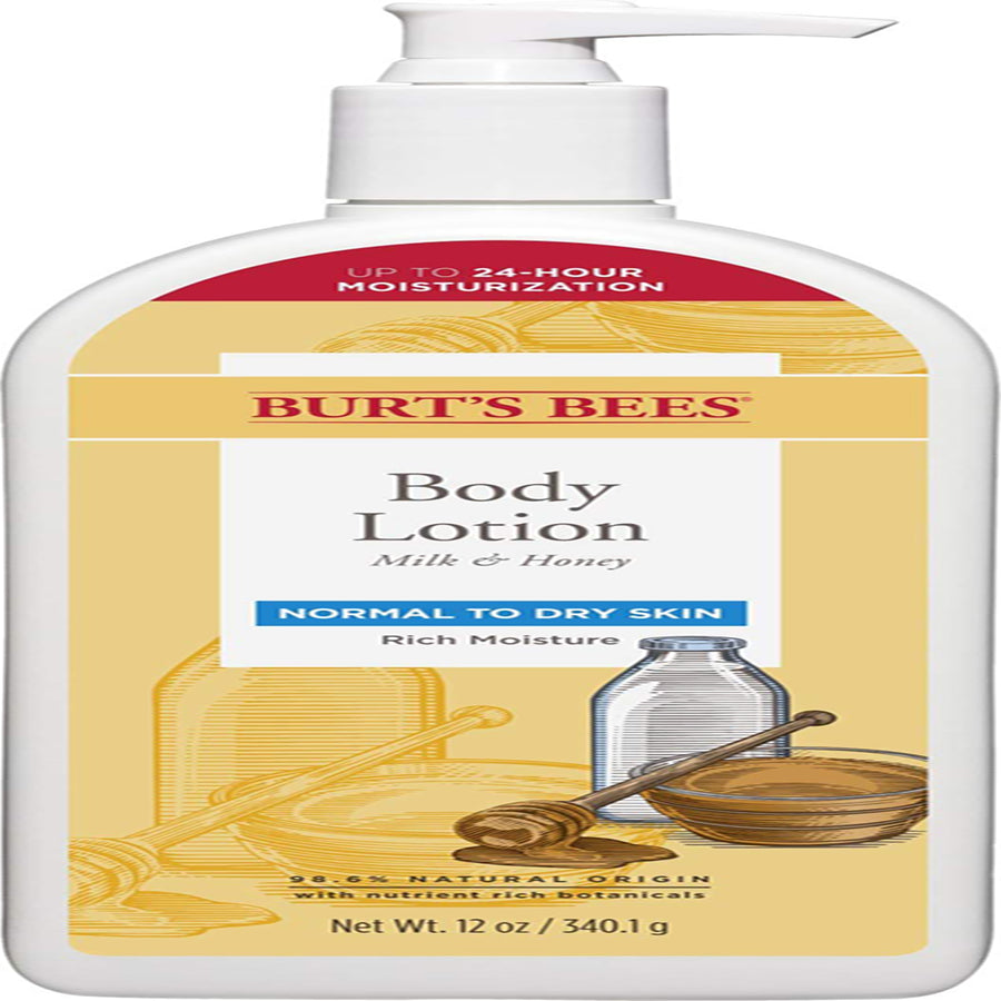 Burts Bees Body Lotion for Normal to Dry Skin with Milk & Honey