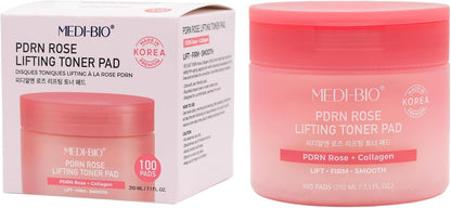 Medi-Bio PDRN Rose Collagen Lifting Toner Pad 100 Pcs