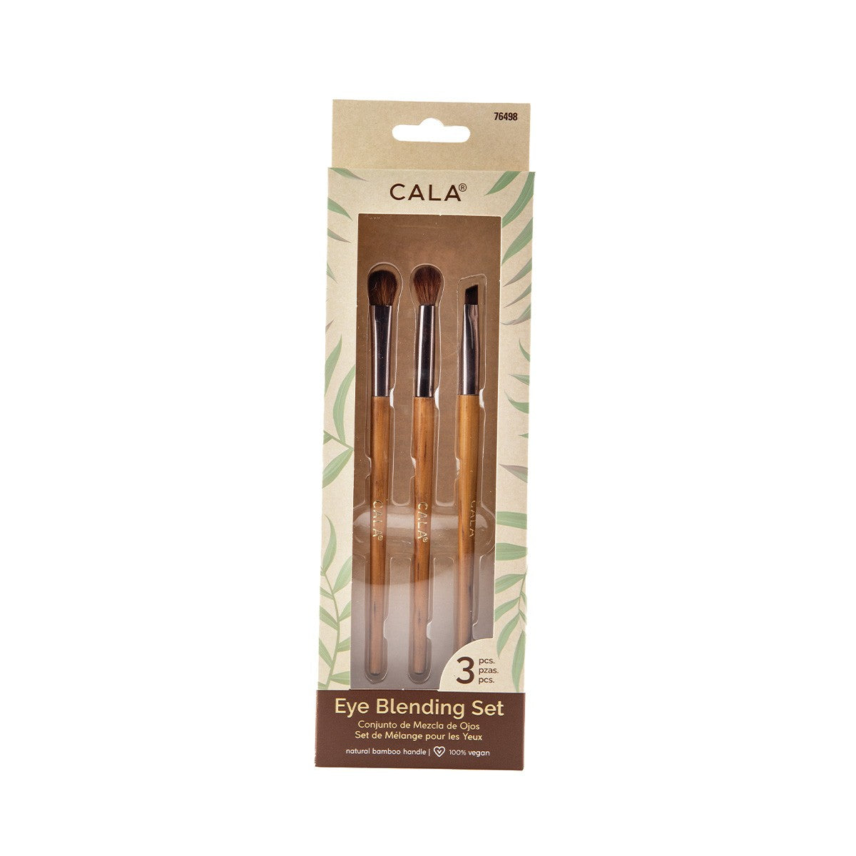 CALA - Dark bamboo eye makeup brushes (3 pieces)