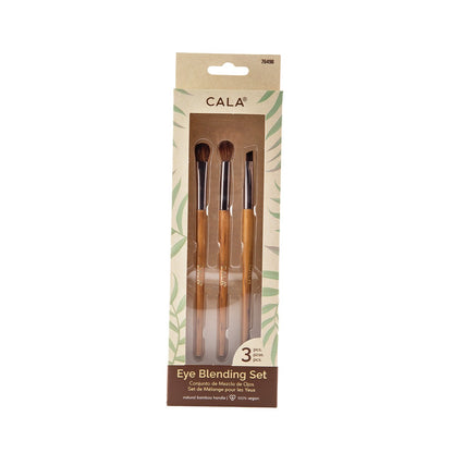 CALA - Dark bamboo eye makeup brushes (3 pieces)