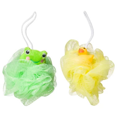 CALA Mesh Bath Sponge Set - Duck and Frog