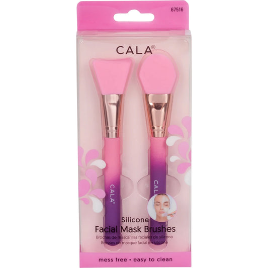 Silicone Face Mask Brush Set: Pink (2pc)