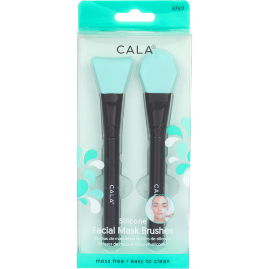 Silicone Face Mask Brush Set: Black (2pc)