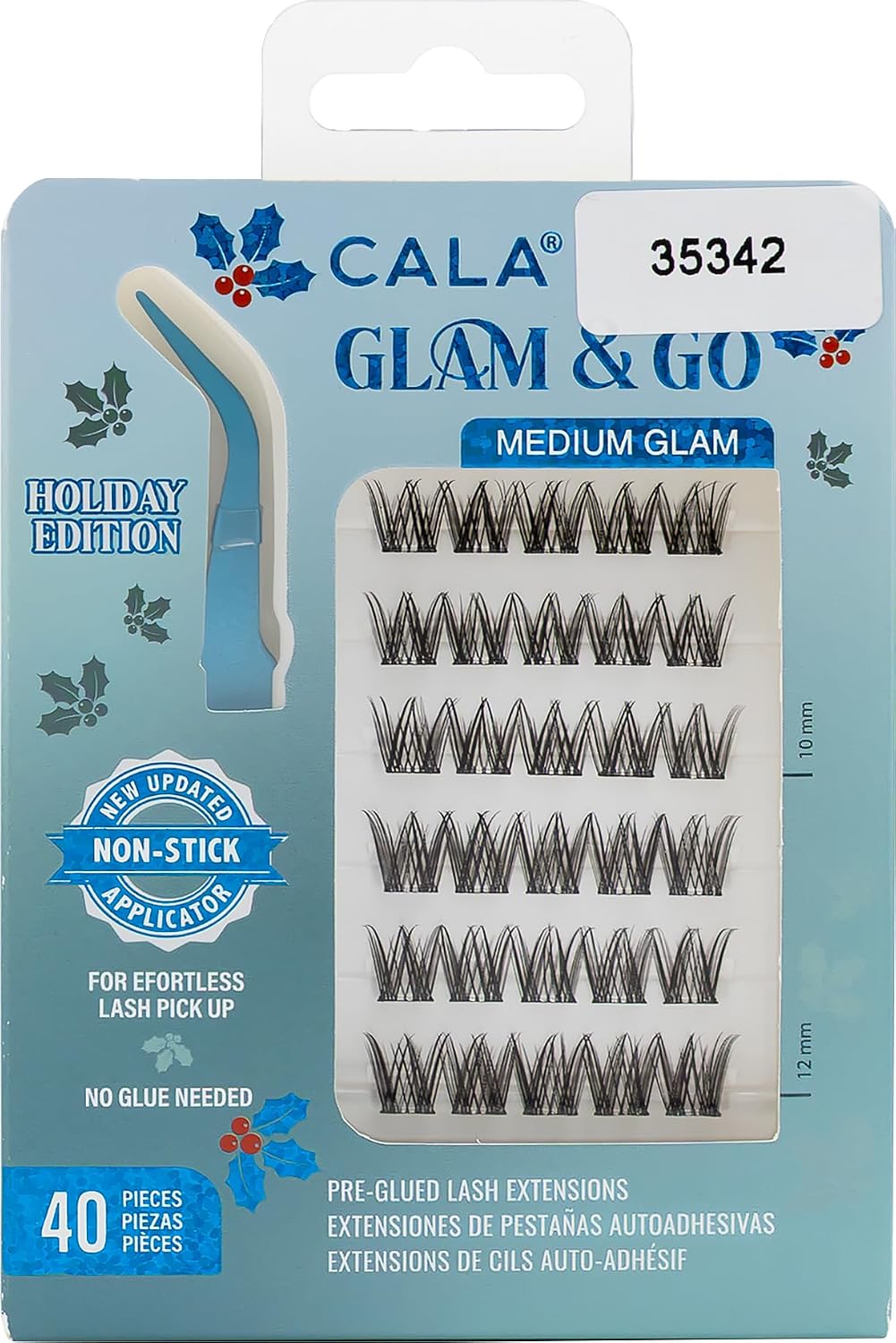 CALA Glam & Go Pre-Glued Lash Clusters – Medium Glam (Holiday Limited Edition) 40pc