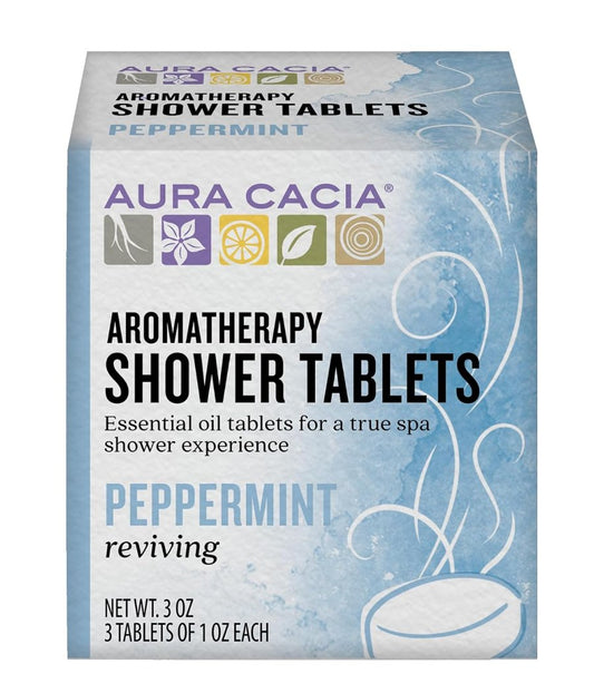 Aura Cacia Aromatherapy Shower Tablets, Reviving Peppermint