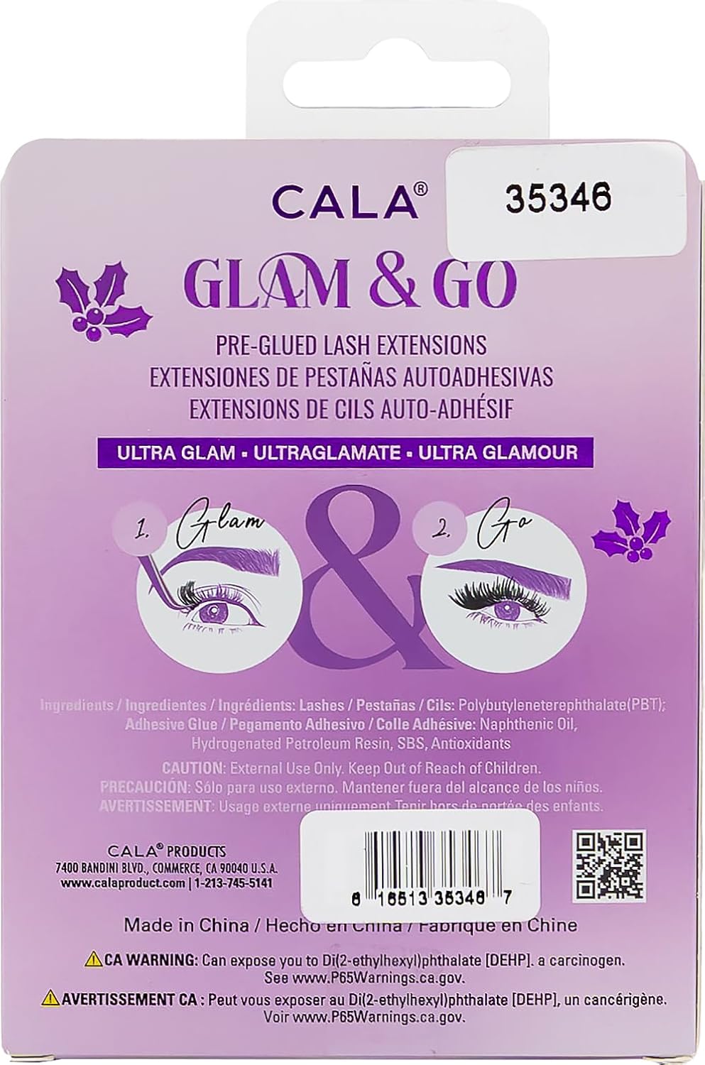 CALA Glam & Go Pre-Glued Lash Clusters – Ultra Glam (Holiday Limited Edition) 40pc