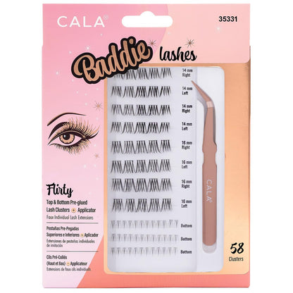 CALA Baddie Lashes Flirty Pre-Glued Lash Clusters, 58 Clusters