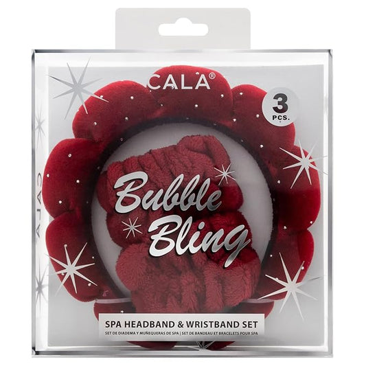 Cala Spa Headband & Wristband Set (Red)