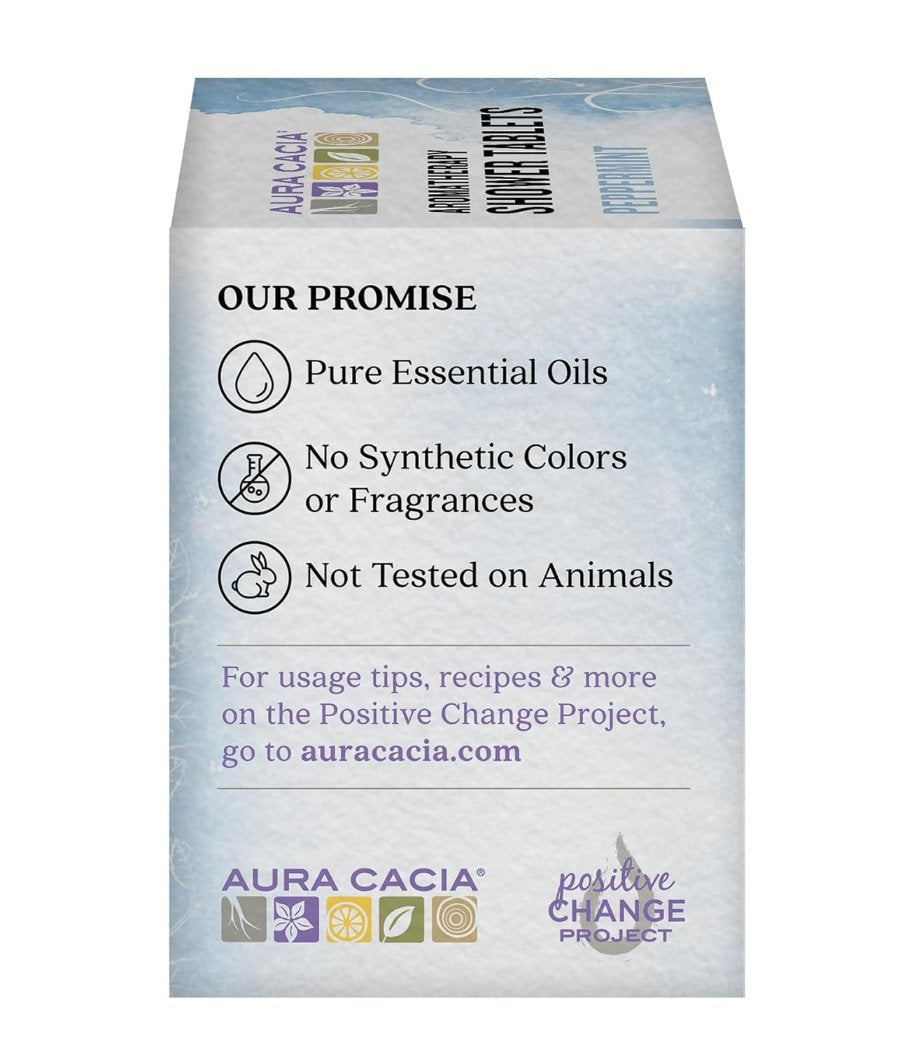 Aura Cacia Aromatherapy Shower Tablets, Reviving Peppermint