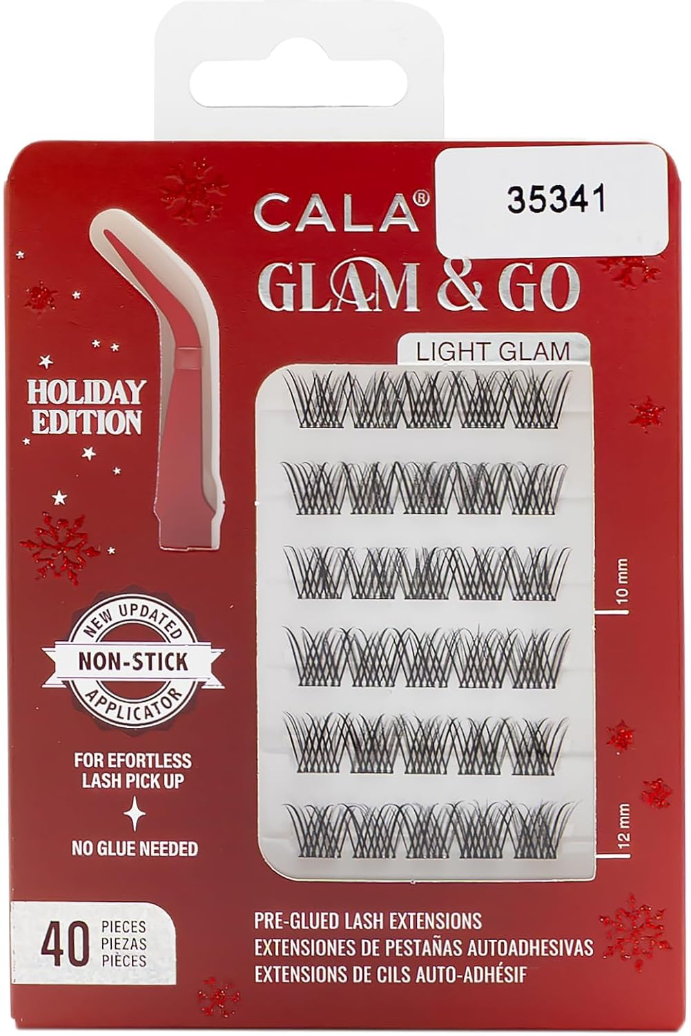 CALA Glam & Go Pre-Glued Lash Clusters – Light Glam (Holiday Limited Edition), 40 pc