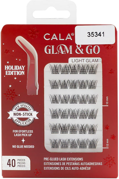 CALA Glam & Go Pre-Glued Lash Clusters – Light Glam (Holiday Limited Edition), 40 pc