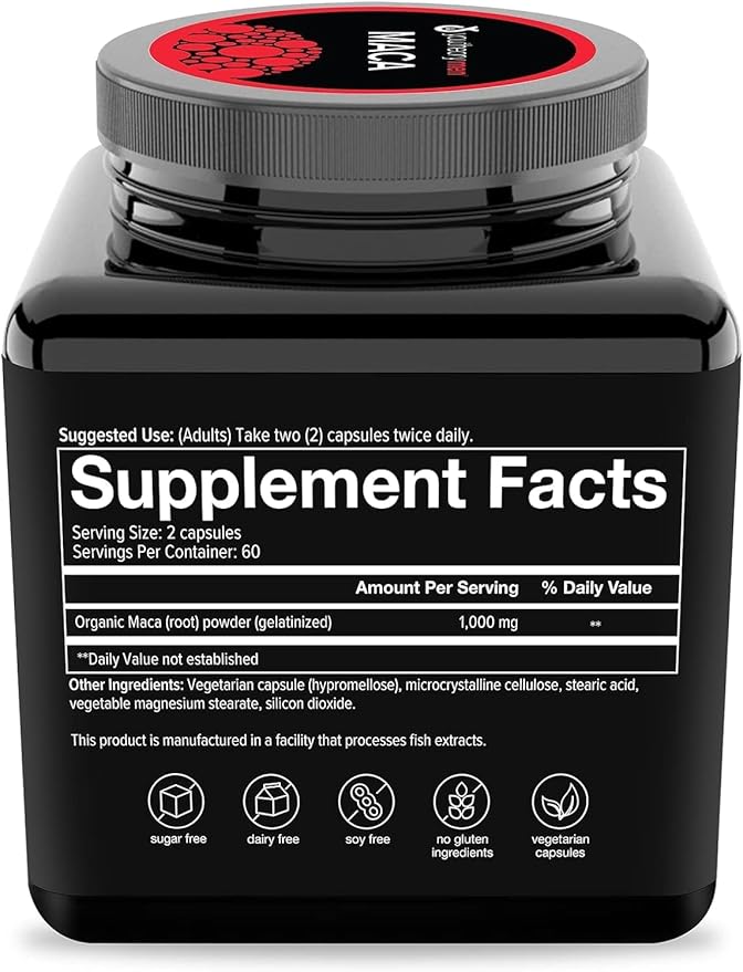 Youtheory Men's Maca - Vegan Maca Supplement for Men - Supports Energy, Stamina & Endurance* - Dairy, Soy & Gluten Free