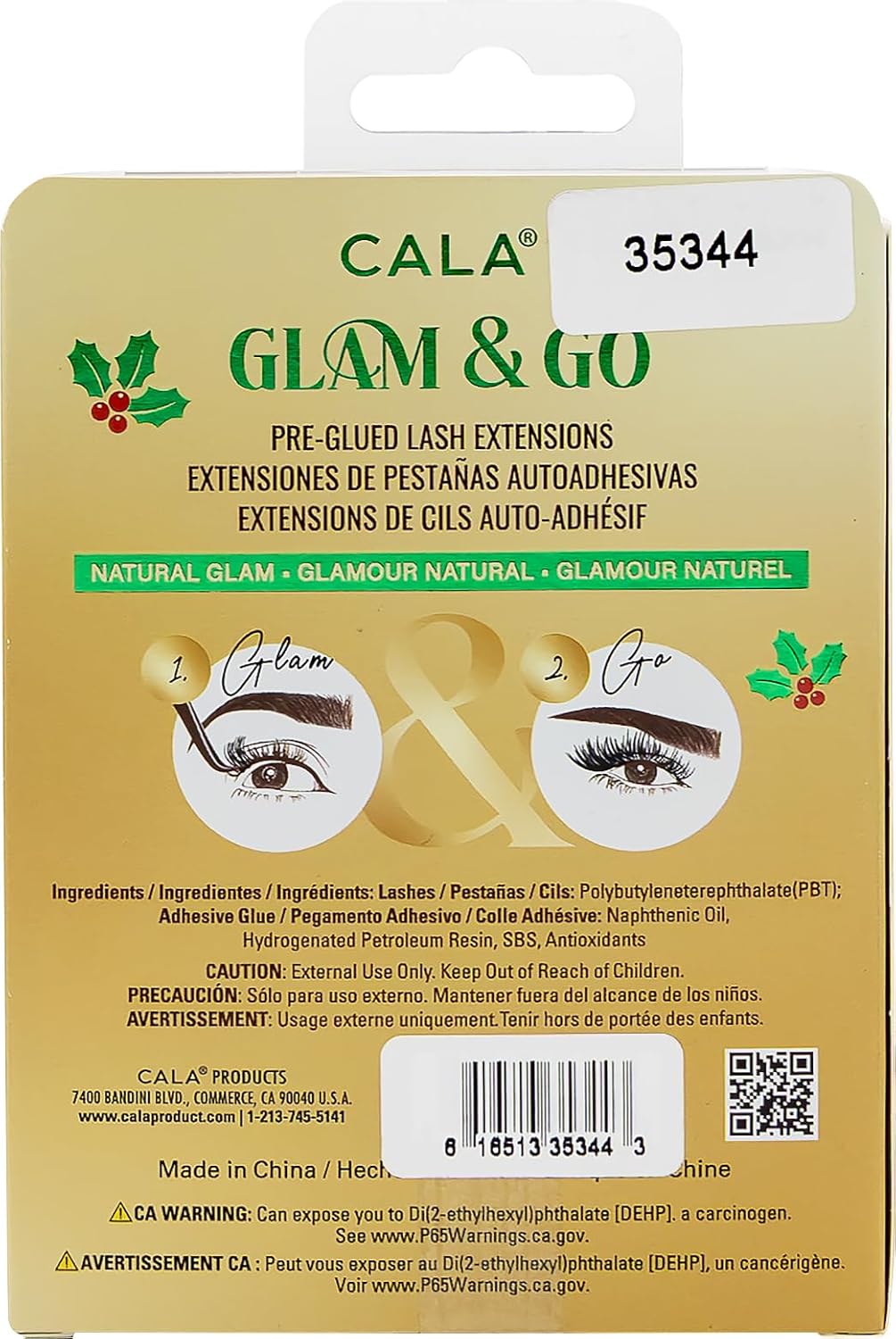CALA Glam & Go Pre-Glued Lash Clusters – Natural Glam (Holiday Limited Edition), 40pc