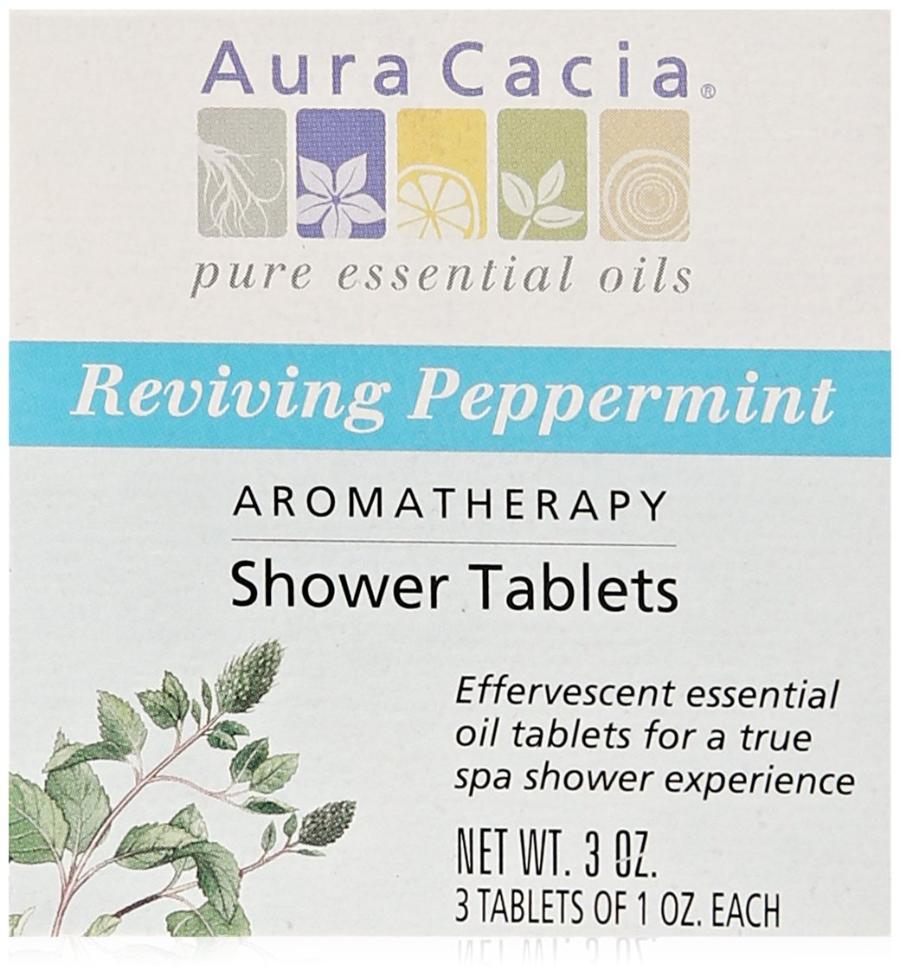 Aura Cacia Aromatherapy Shower Tablets, Reviving Peppermint