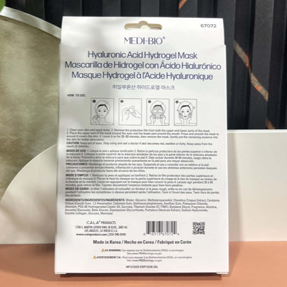 Cala MEDI-BIO Hyaluronic Acid Hydrogel Mask, 3 Sheets