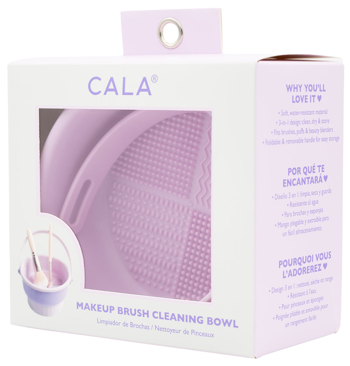 CALA MAKEUP BRUSH CLEANING BOWL - LILAC - 1 PC