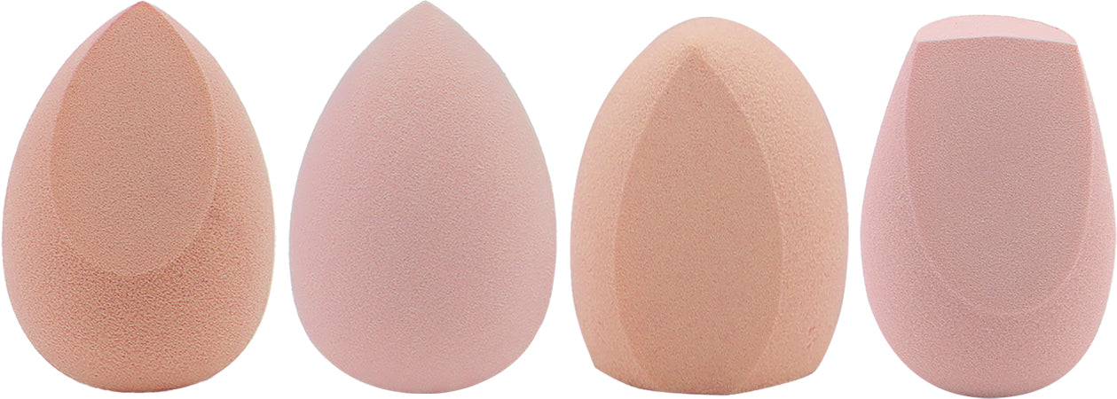 Cala 4 Beauty Blending Sponges with Blue Cosmetic Bag and Charm