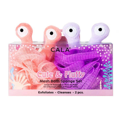 Cala Cute & Fluffy Mesh Bath Sponge Set
