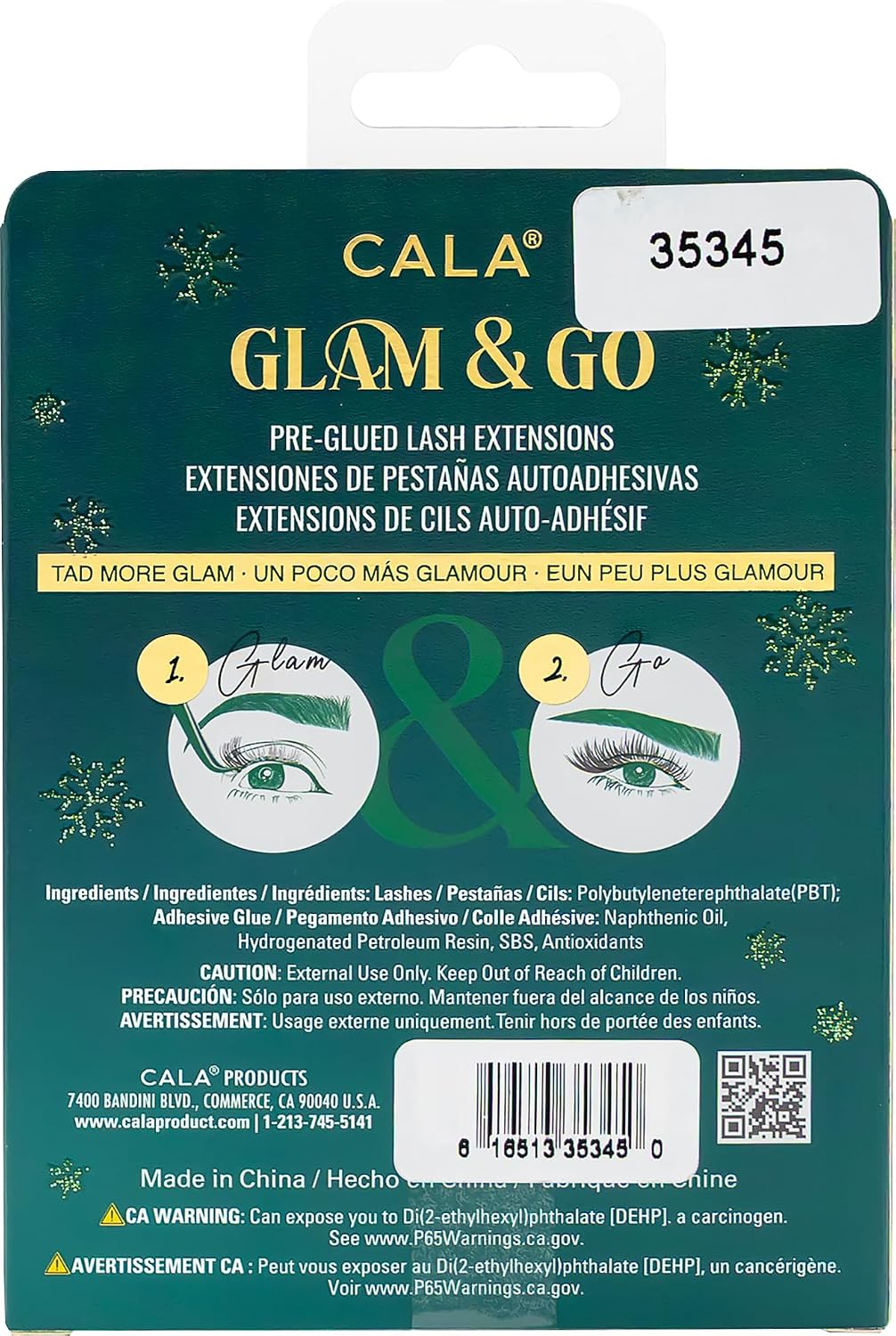 CALA Glam & Go Pre-Glued Lash Clusters – Tad More Glam (Holiday Limited Edition) 40pc