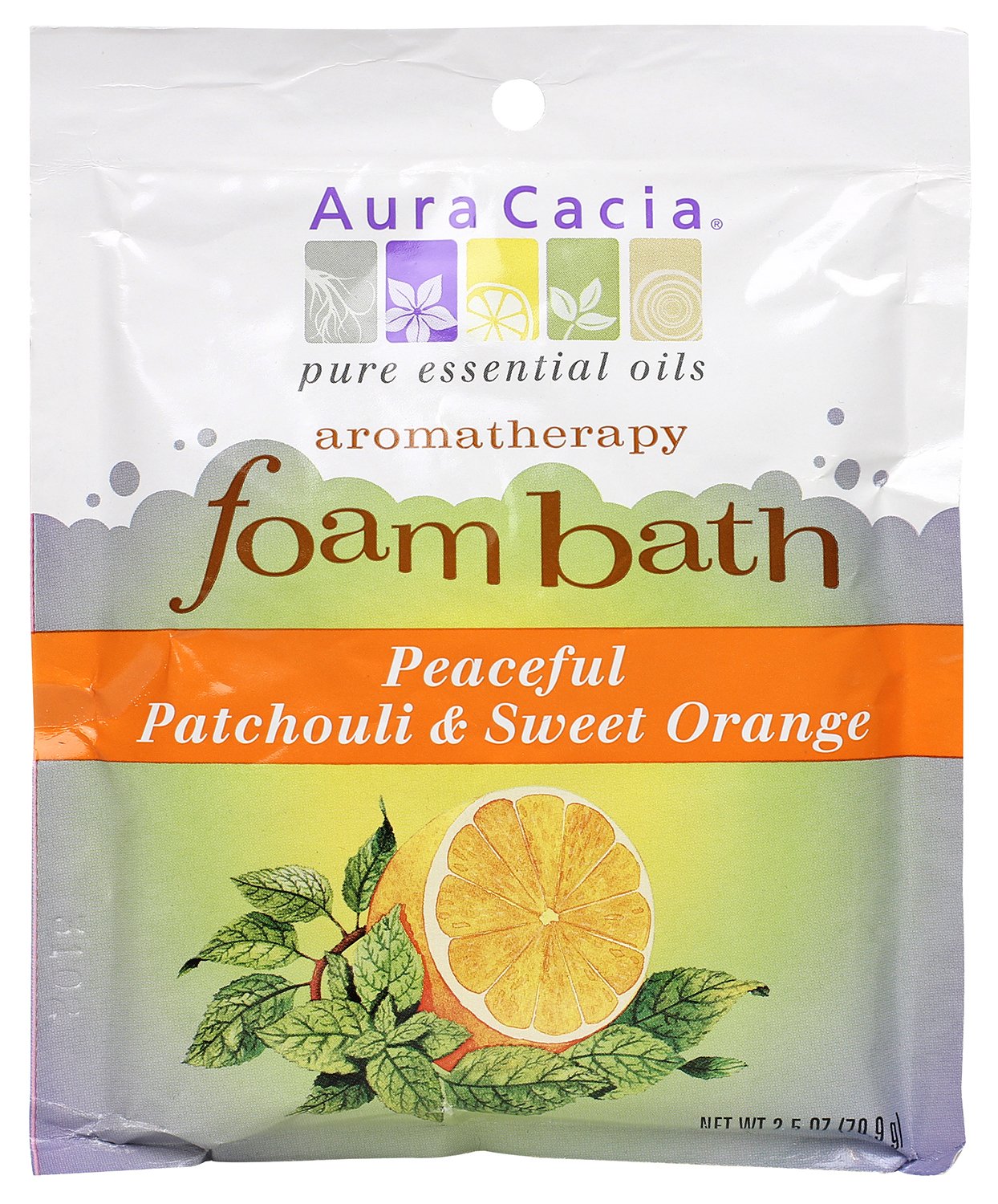 Aura Cacia Aromatherapy Foam Bath, Peaceful Patchouli and Sweet Orange